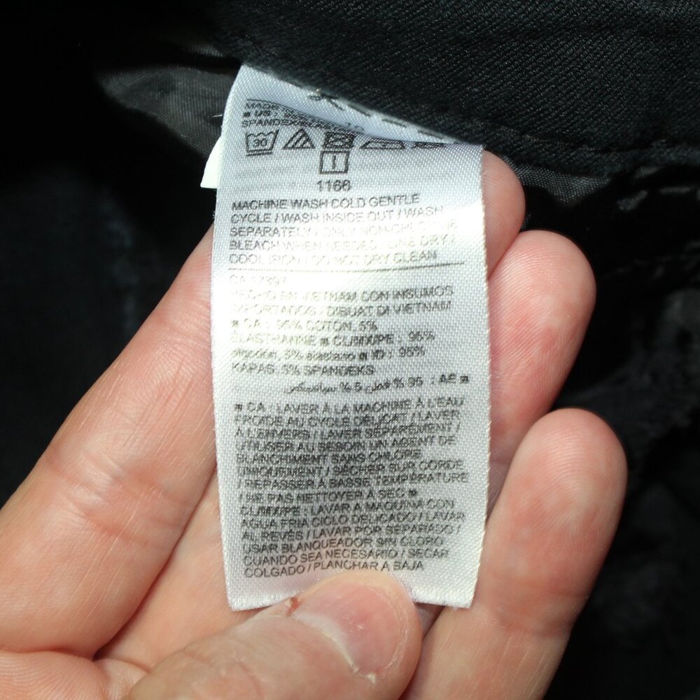 Old Navy Pixie Stretch Pants Chino Solid Black Wo… - image 4